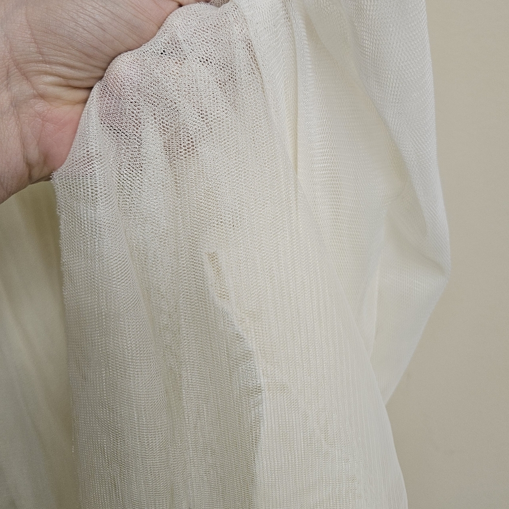 Adobe Lane Swoon Dress Cotton Tulle and Silk Size Small Puff Sleeves - Picture 7 of 12